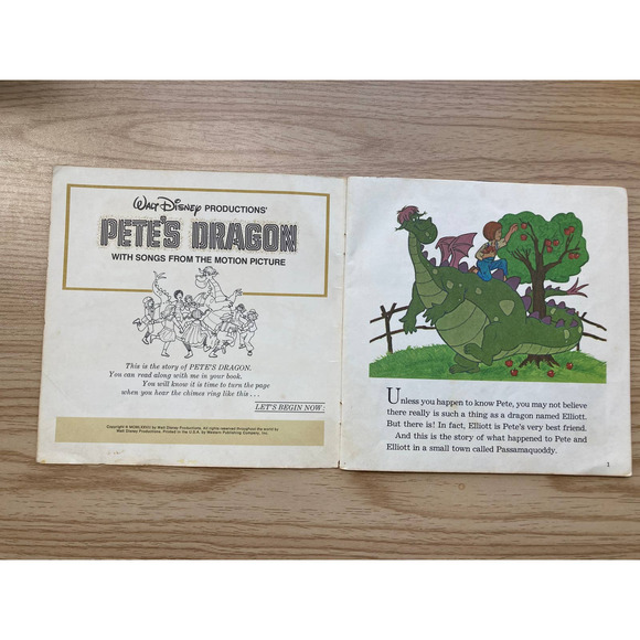Vintage Disneyland Original Little Long Record Pete's Dragon - Picture 2 of 9
